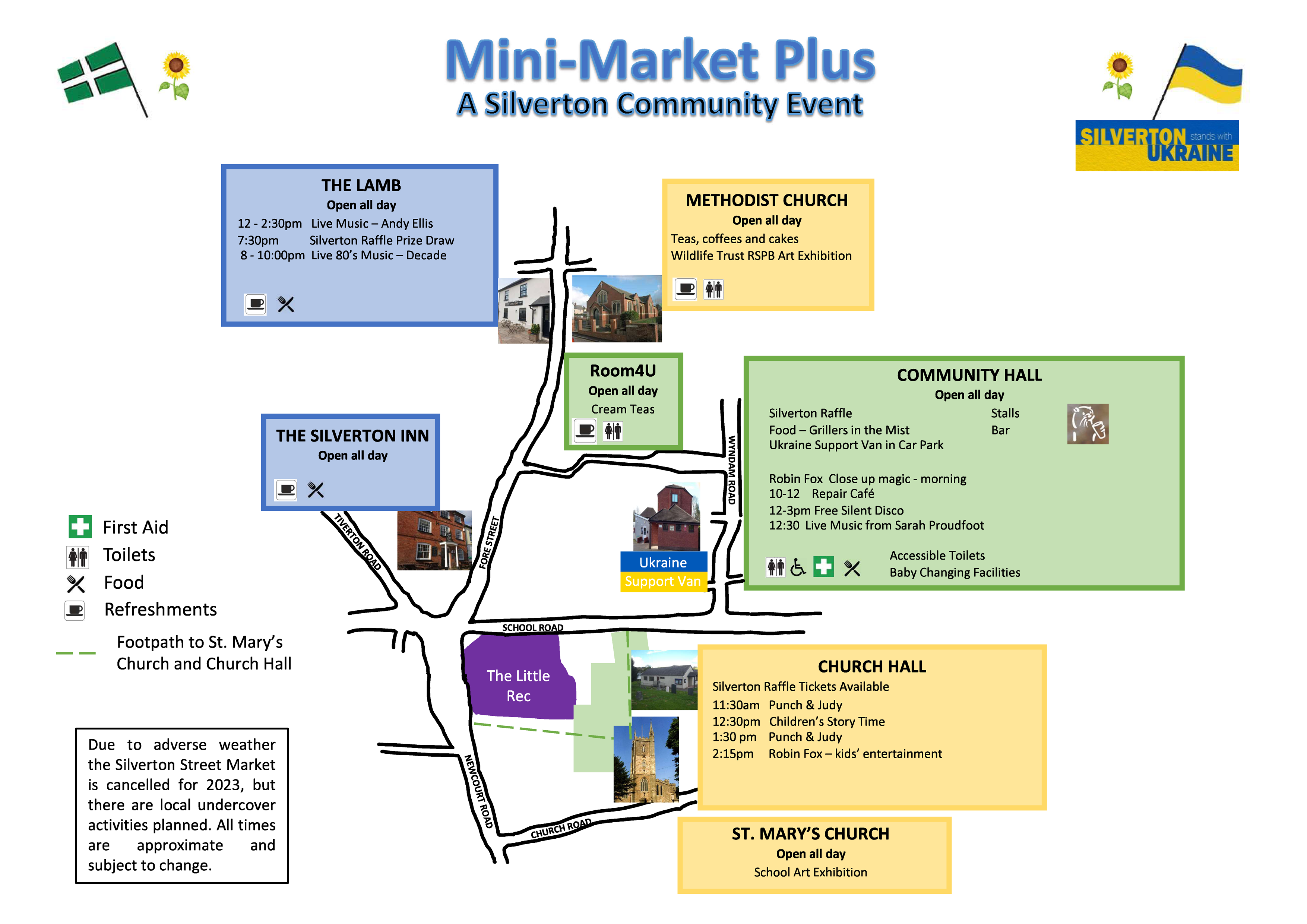 Mini-Market Plus 2023 map of activities